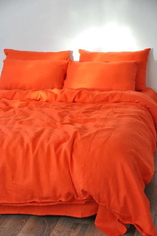 Weekend Price Drop Event Bright orange pillowcase