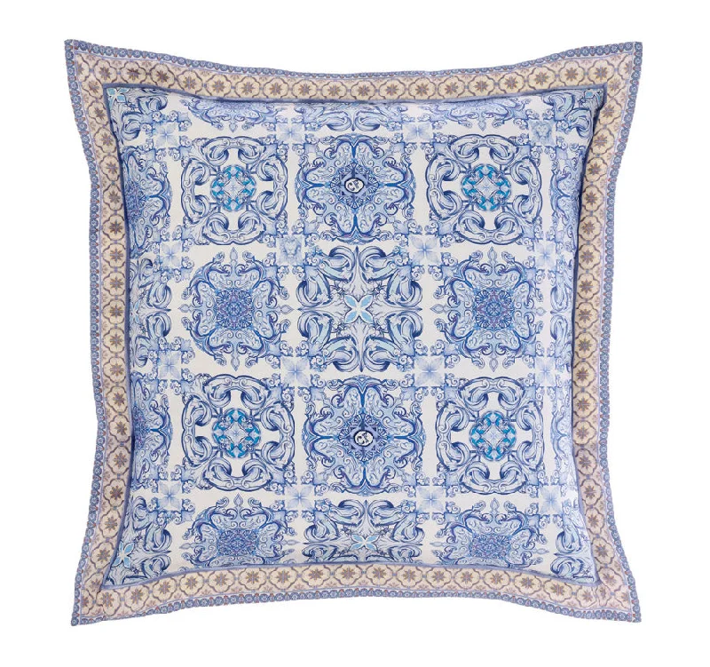 Weekend Price Drop Event Paint Me Positano European Pillowcase Blue