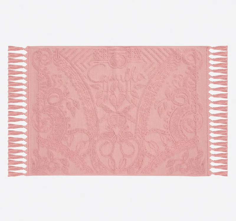 Savings Galore Palm Jacquard 800GSM Bath Mat Blossom