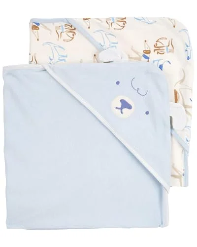 Best Prices This Week Carter's Towel Blue-Ivory Dog Face