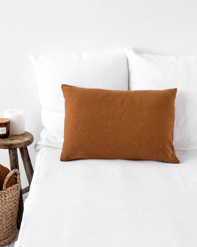 Weekend Special Sale Cinnamon linen pillowcase