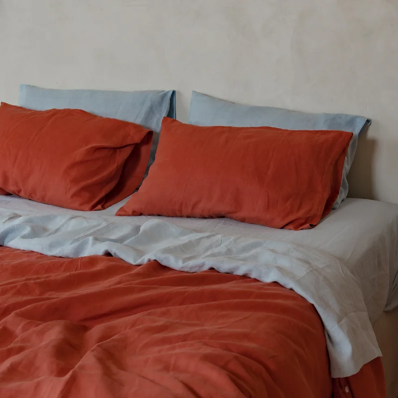 Weekend Special Clay Linen Pillowcases Set (2 pcs)