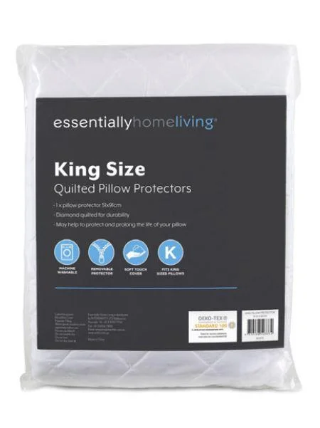 Weekend Limited-Time Offers Essential Home Living KING SIZE QUILTED PILLOW PROTECTOR Weekend Limited-Time Offers Essential Home Living KING SIZE QUILTED PILLOW PROTECTOR