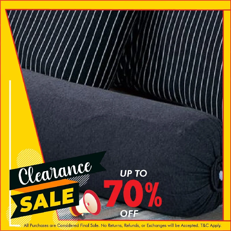Seasonal Sale Cotton Pure™ Classic Black Solid Jersey Cotton Bolster Case