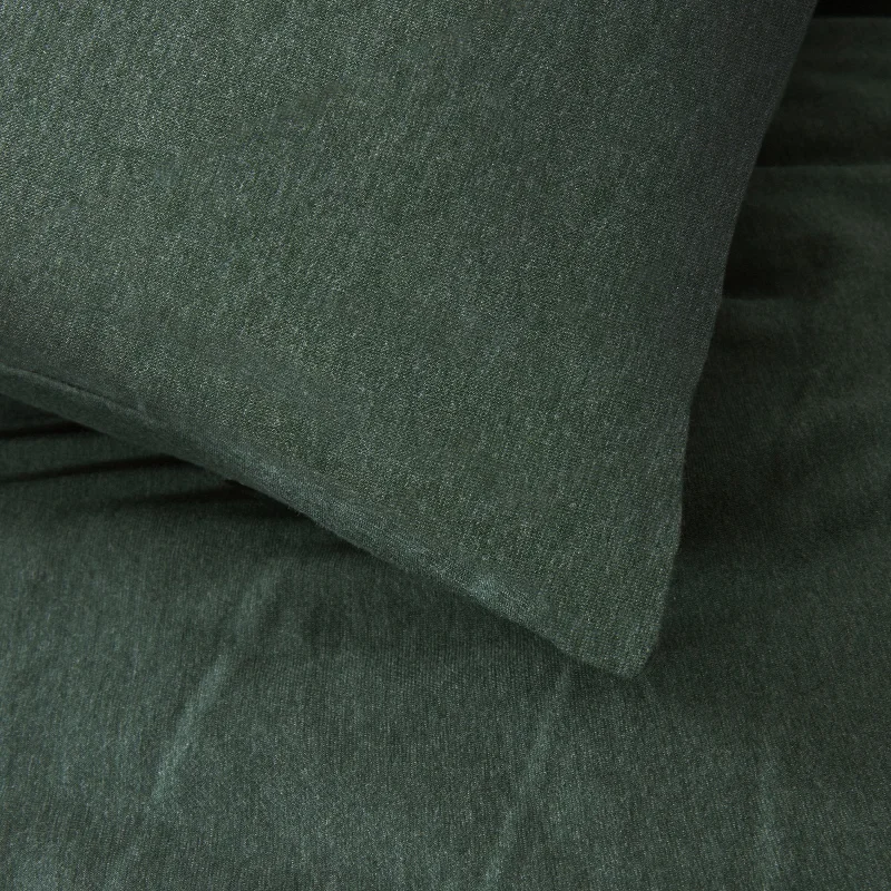Weekend Shopping Highlights Cotton Pure™ Verde Green Jersey Cotton Pillow Case