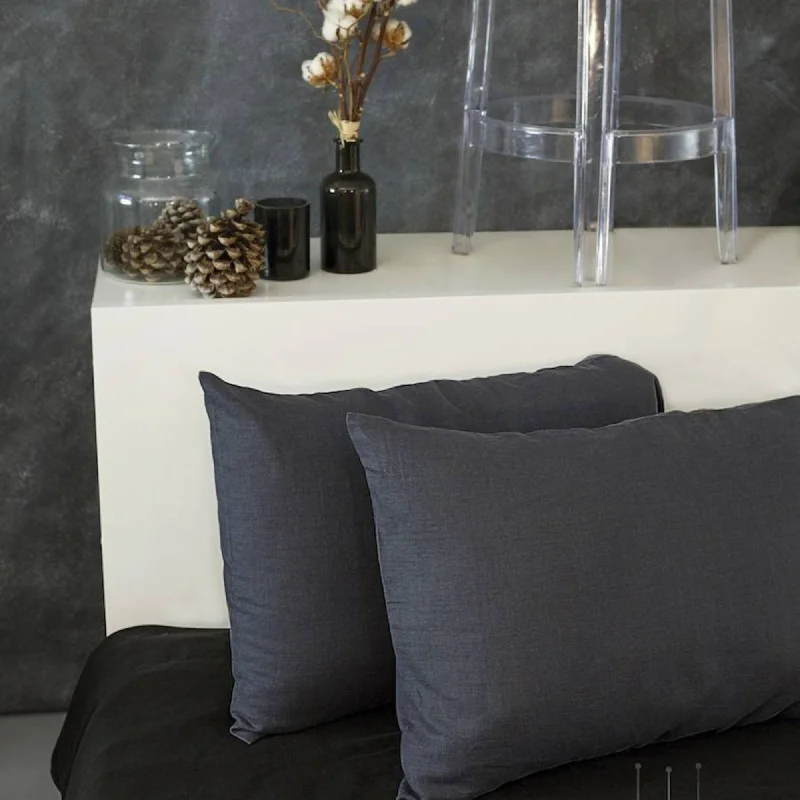Limited Time Only Dark Gray Linen Pillow Case