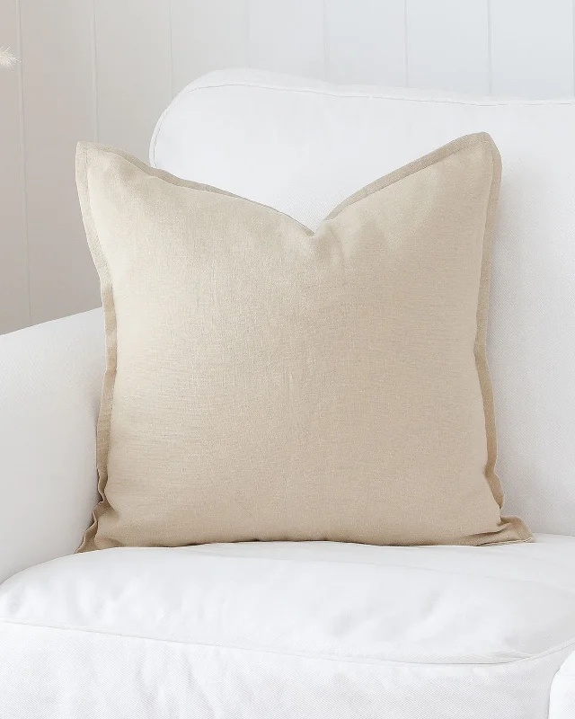 Weekend Flash Deals Deco pillow cover with buttons in Natural linen