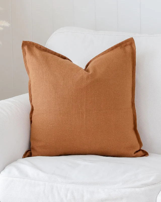 The Big Clearance Deco pillow cover with buttons in Cinnamon
