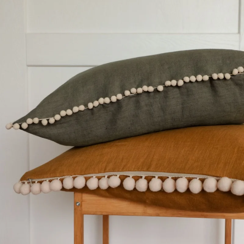 Weekend Promo Offers Decorative Pillow Case with Pom Poms