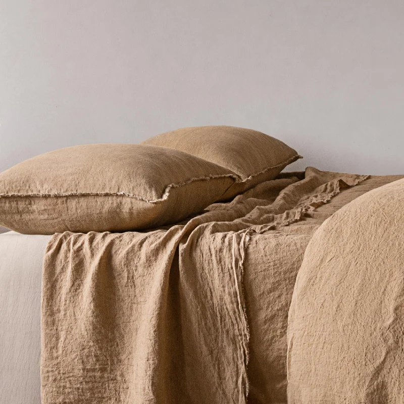 Bargain Alert Flocca Linen Pillowcase - Carmel