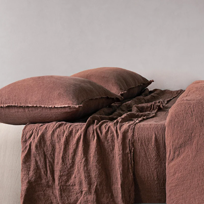 Best Offers Flocca Linen Pillowcase - Moro