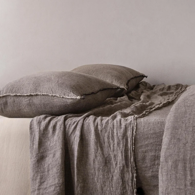 Time-Sensitive Offer Flocca Linen Pillowcase - Nox