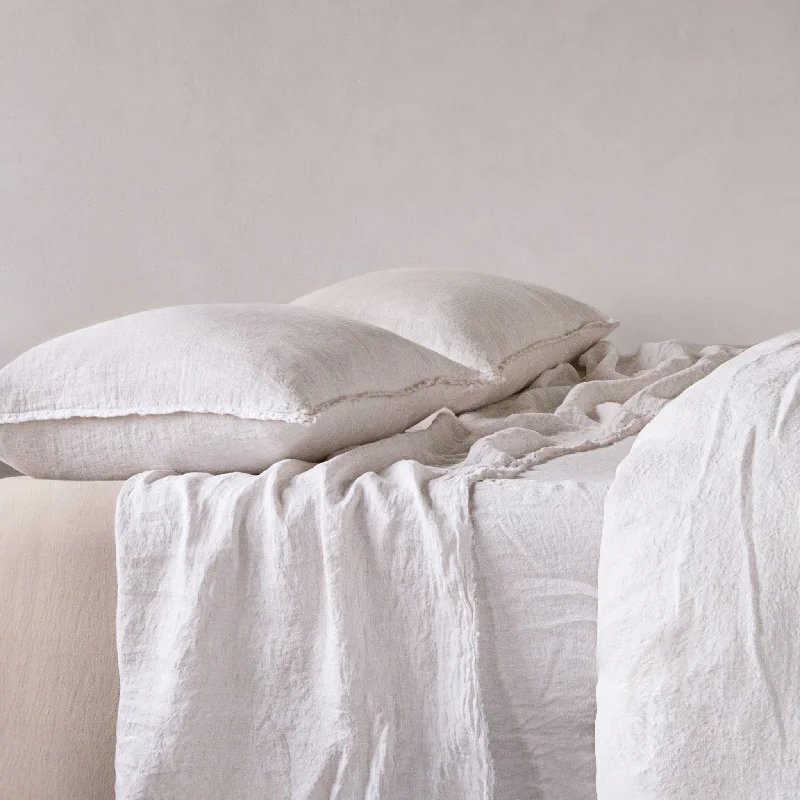 Special Price Drop Flocca Linen Pillowcase - Petra