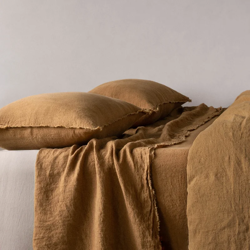 Instant Savings Flocca Linen Pillowcase - Russo