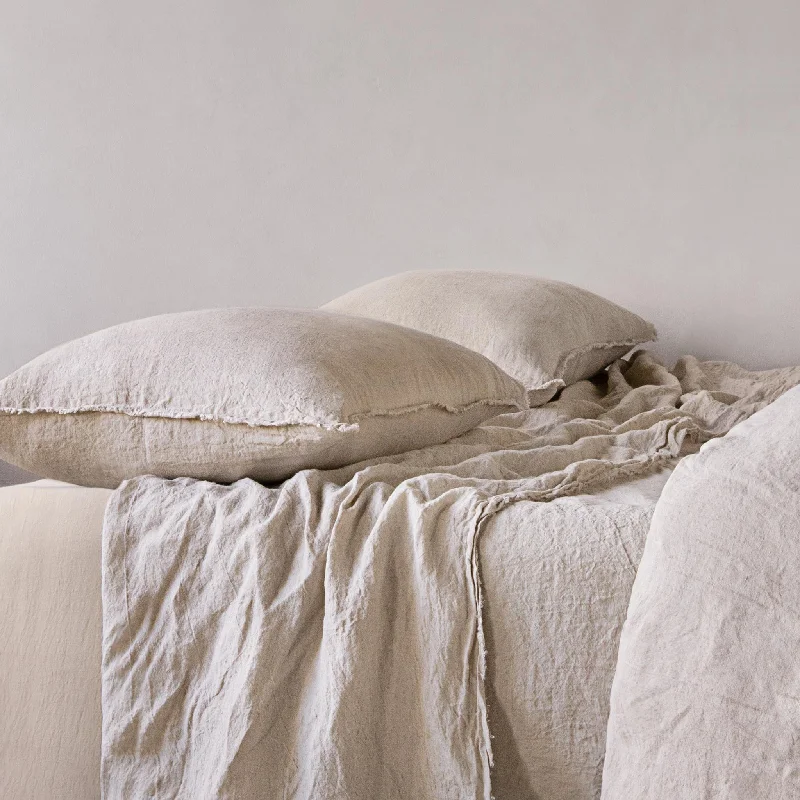 Shop & Get More Flocca Linen Pillowcase - Sable