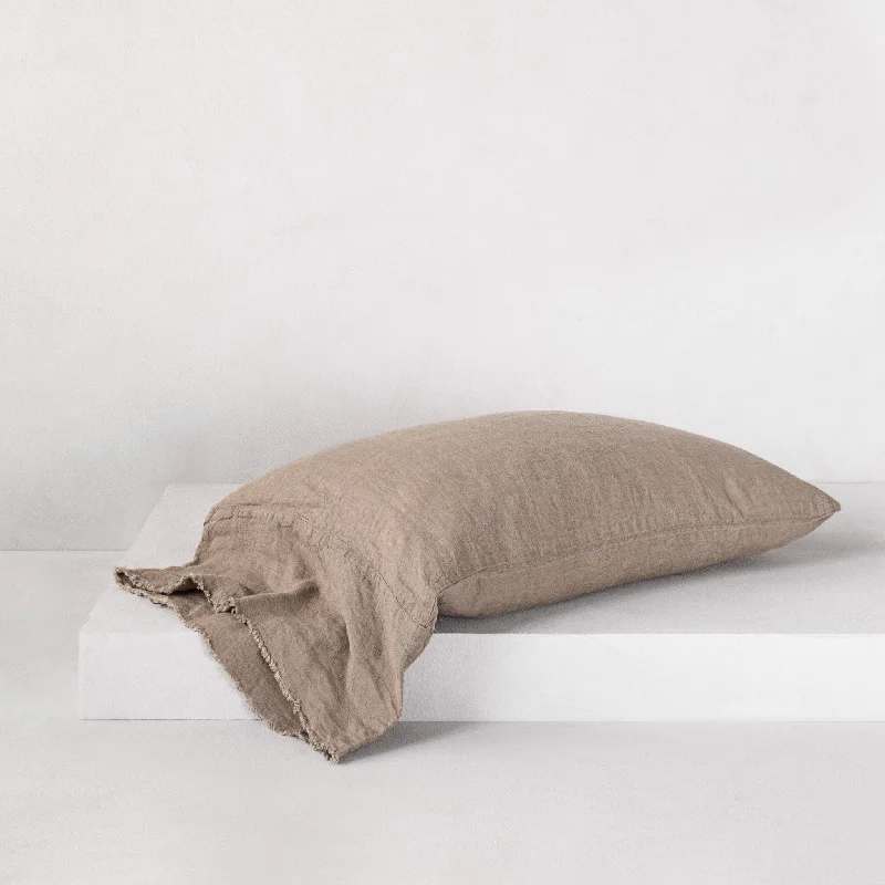 Final Sale Event Flocca Long Linen Pillowcase - Cep
