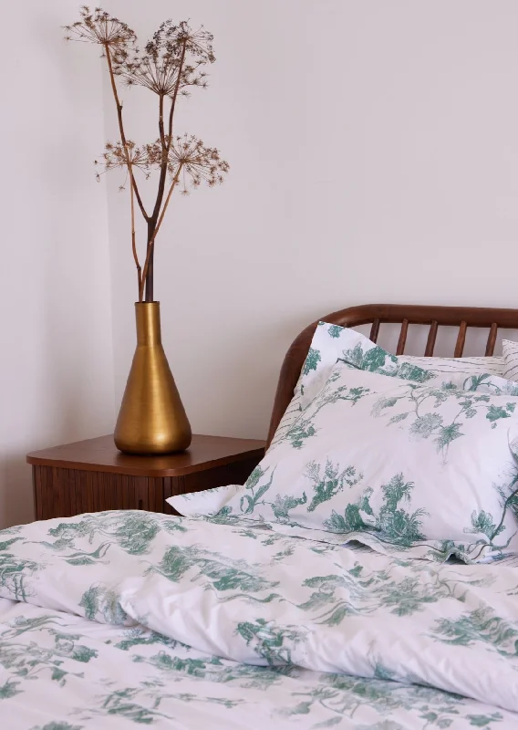 Weekend Top Offers Foxford Green Toile Cotton Square Pillowcase