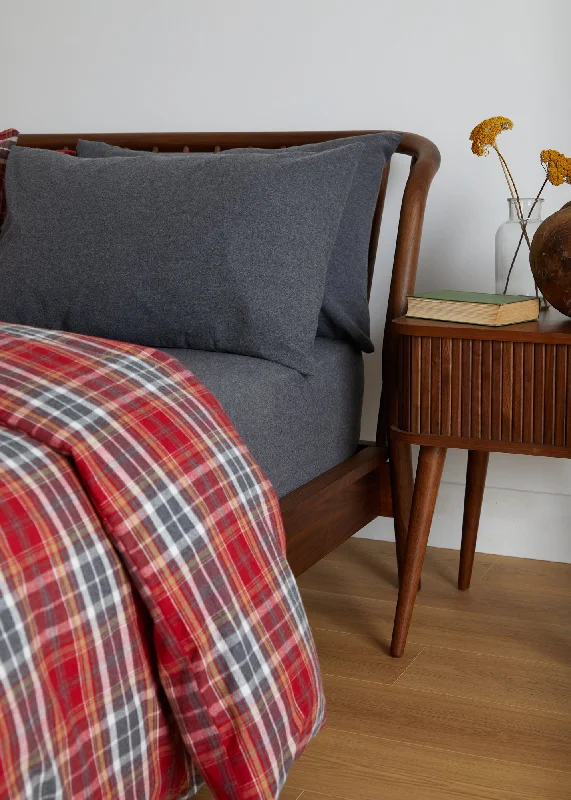 Weekend Flash Sale Foxford Grey Flannel Pillowcase Set