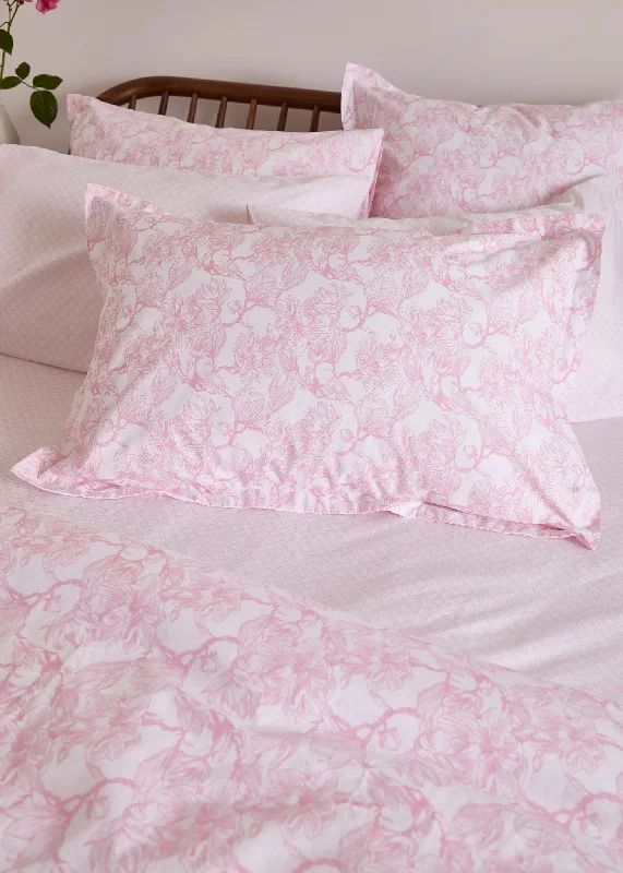 Mega Discounts Foxford Pink Magnolia Oxford Pillowcase