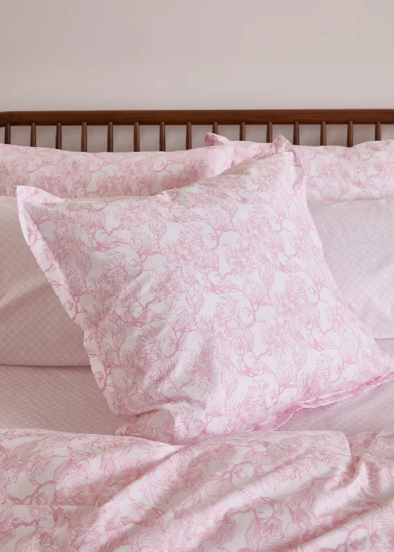 Exclusive Savings Foxford Pink Magnolia Oxford Square Pillowcase