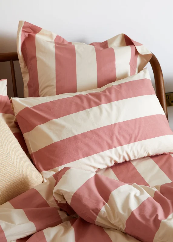 Weekend Steals Foxford Rose Wide Stripe Pillowcase Set