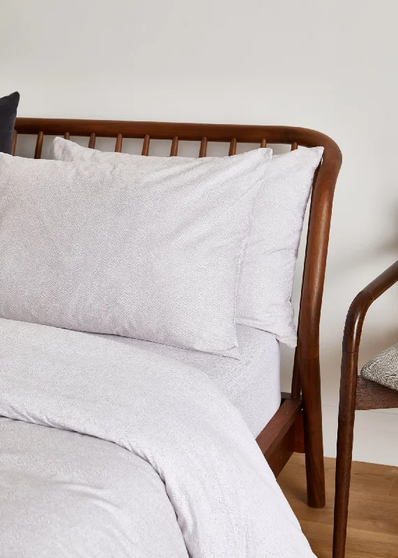 Limited Quantity Foxford White Weave Nacre Pillowcase Set