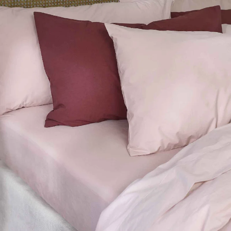 Super Price Slash French Rose Washed Cotton Percale Pillowcases (Pair)