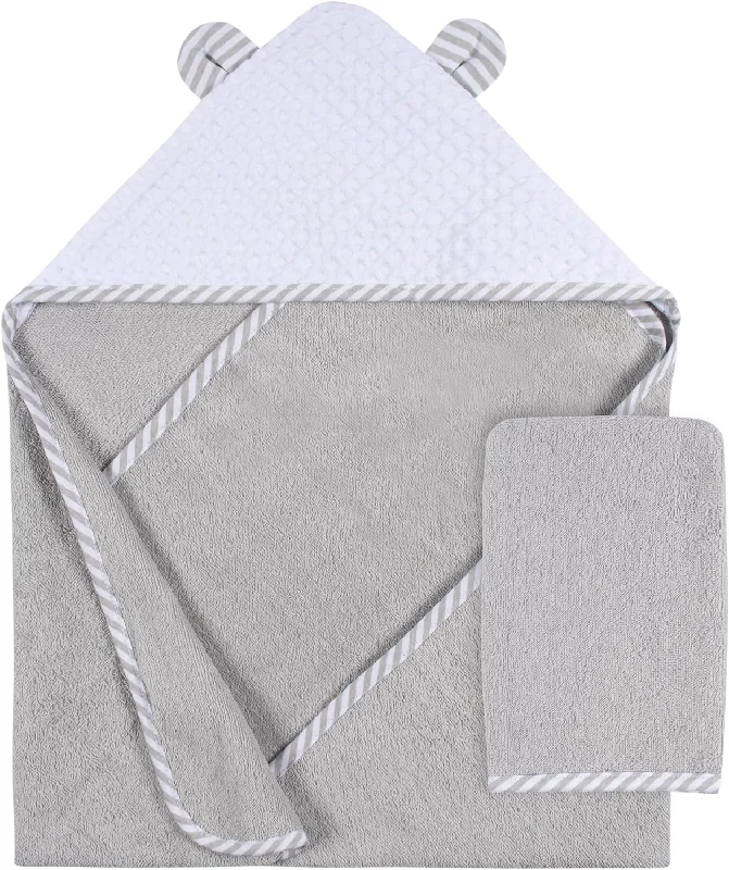 Instant Savings Gerber 2-Pack Baby Boys Hooded Towel And Washcloth Mitt Set - Bear