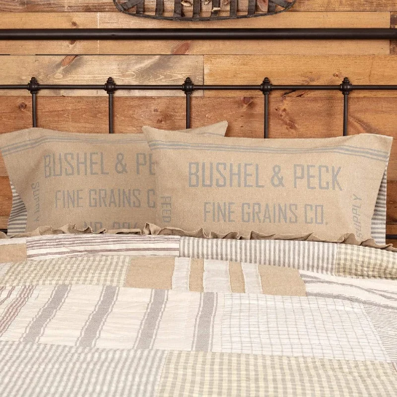 Weekend Clearance Frenzy Grace Grain Sack Pillow Case Set