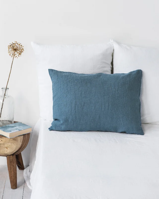 Weekend Flash Offers Gray blue linen pillowcase