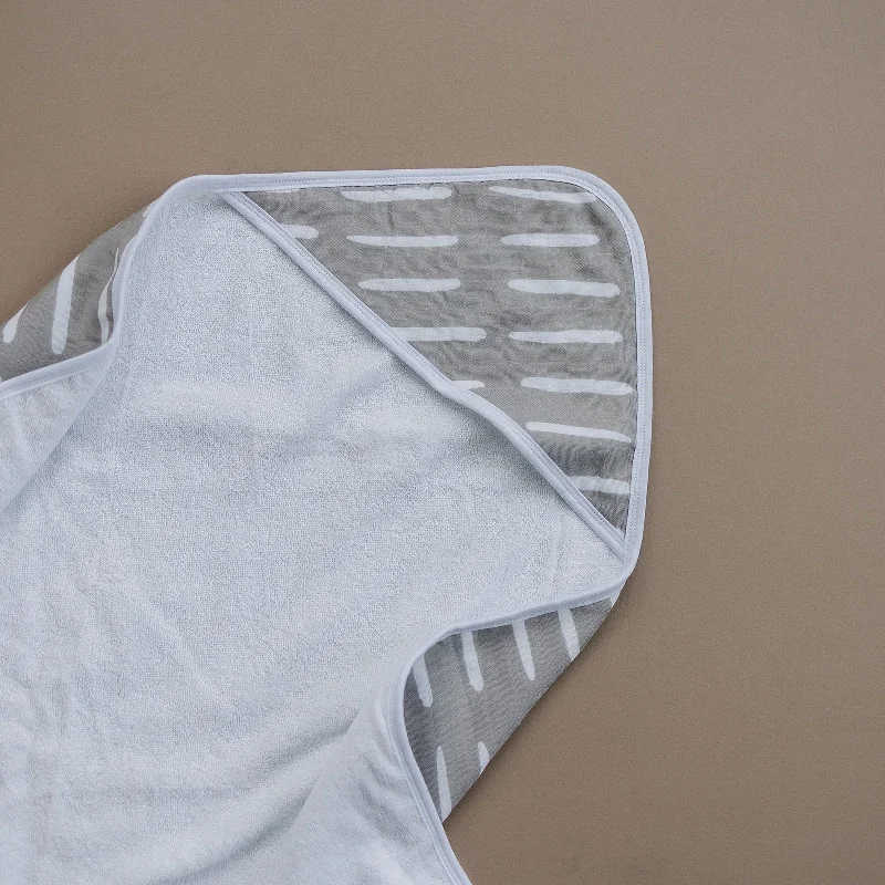 Massive Sale Event Mebie Baby Grey Dash Muslin Hooded Towel