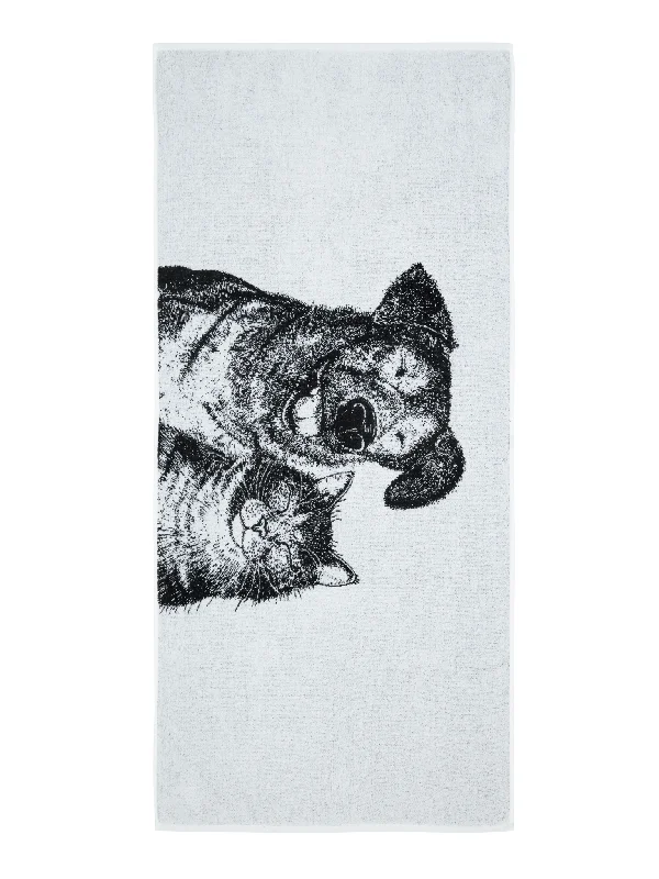 Weekend Exclusive Bargains Koira ja kissa Bath Towel