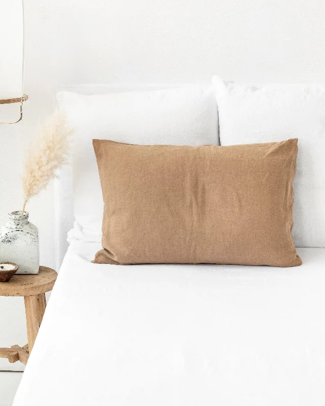Weekend Shopping Madness Latte linen pillowcase