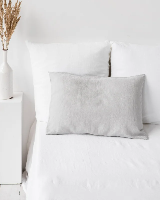 Limited-Time Discount Light gray linen pillowcase