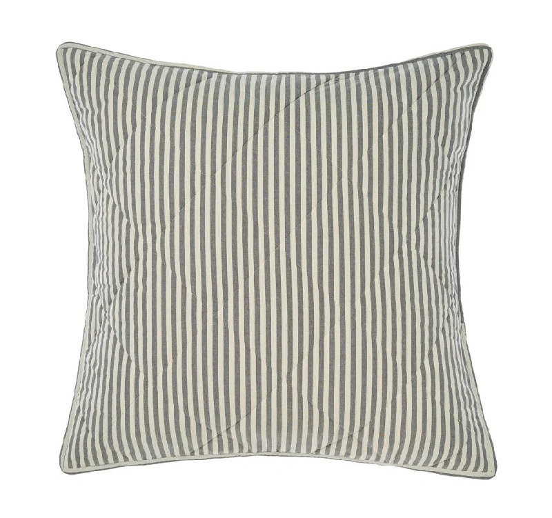 Weekend Exclusive Bargains Classic Stripe European Pillowcase Charcoal