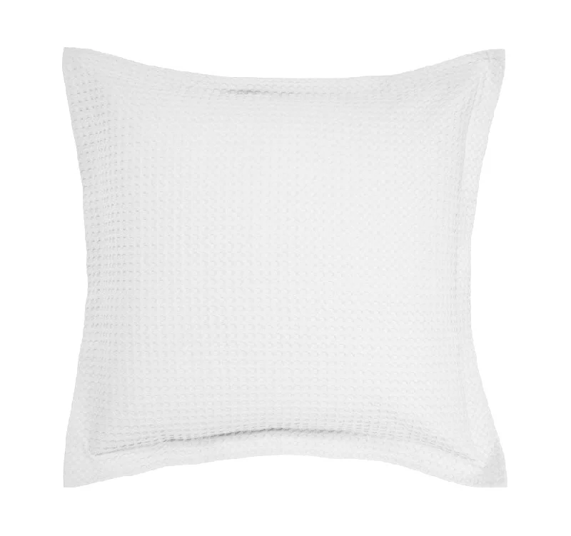 Season-End Deals Deluxe Waffle European Pillowcase White