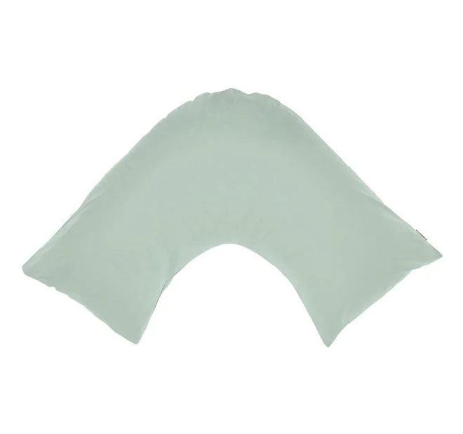 Weekend Price Slash Hotel Augusta 500THC Cotton Sateen V-Shape Pillowcase Green Gum