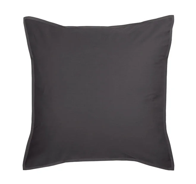 Last Chance Sale Nara 400THC Bamboo Cotton European Pillowcase Charcoal