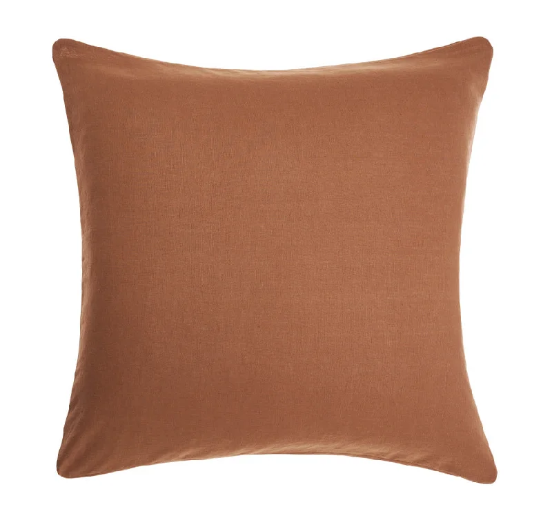 Shop & Save Big Nimes Linen European Pillowcase Cinnamon