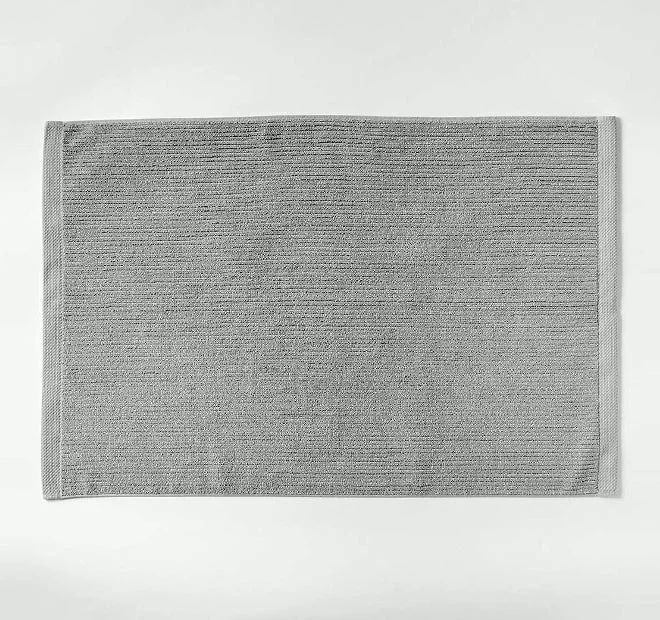 Super Deal Reed 900GSM Cotton Bath Mat Grey