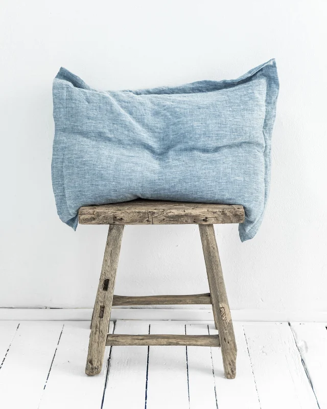 Weekend Price Drop Frenzy Linen pillow sham in Blue melange