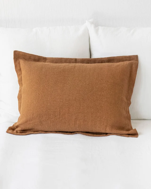 Weekend Limited-Time Offers Linen pillow sham in Cinnamon