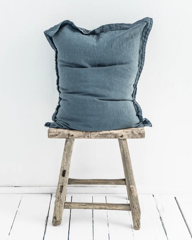 Weekend Only Sale Linen pillow sham in Gray blue