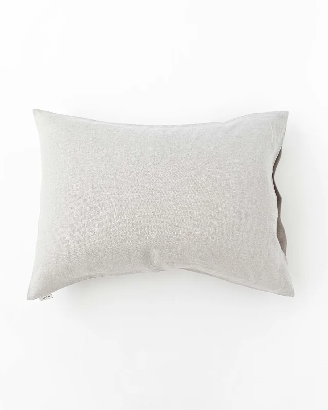 Special Price Drop Linen pillowcase with buttons in Light gray