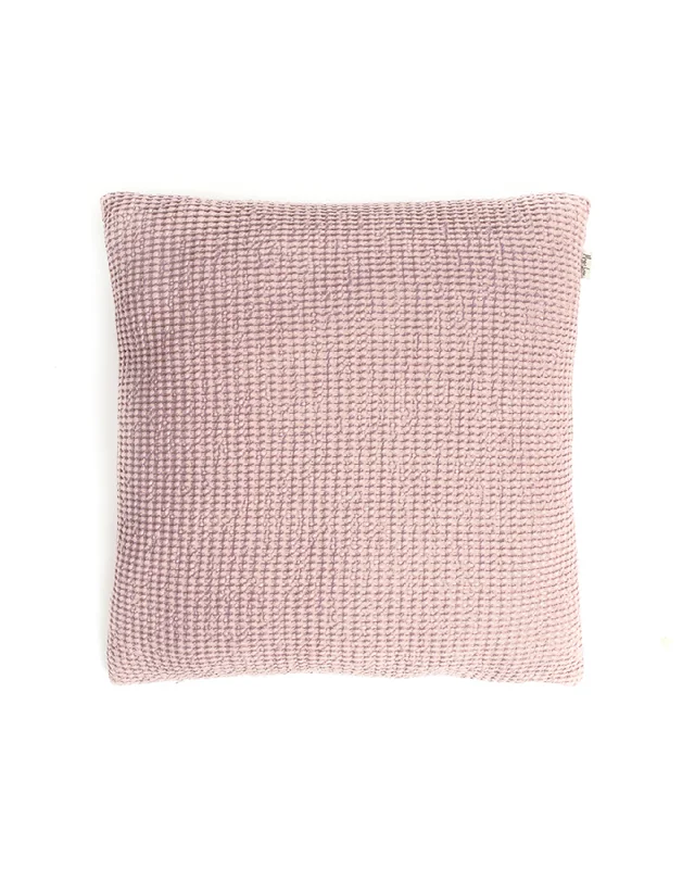 Shop Now, Save More Waffle throw pillow cover in Woodrose