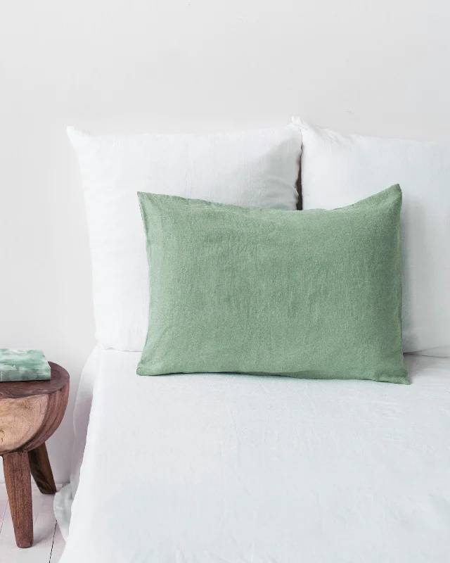 Limited-Time Flash Deal Matcha green linen pillowcase
