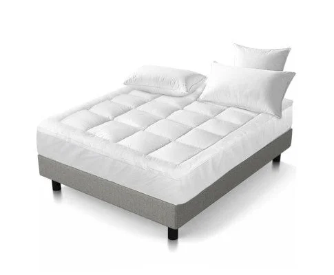 Weekend Discount Blast Mattress Topper Pillowtop 1000GSM Microfibre Filling Protector
