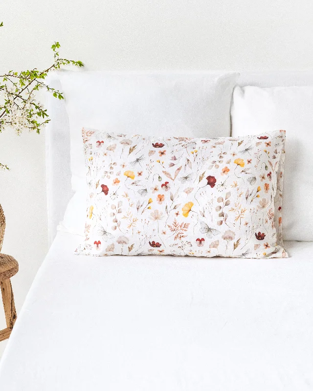 Limited Time Only Meadow print linen pillowcase