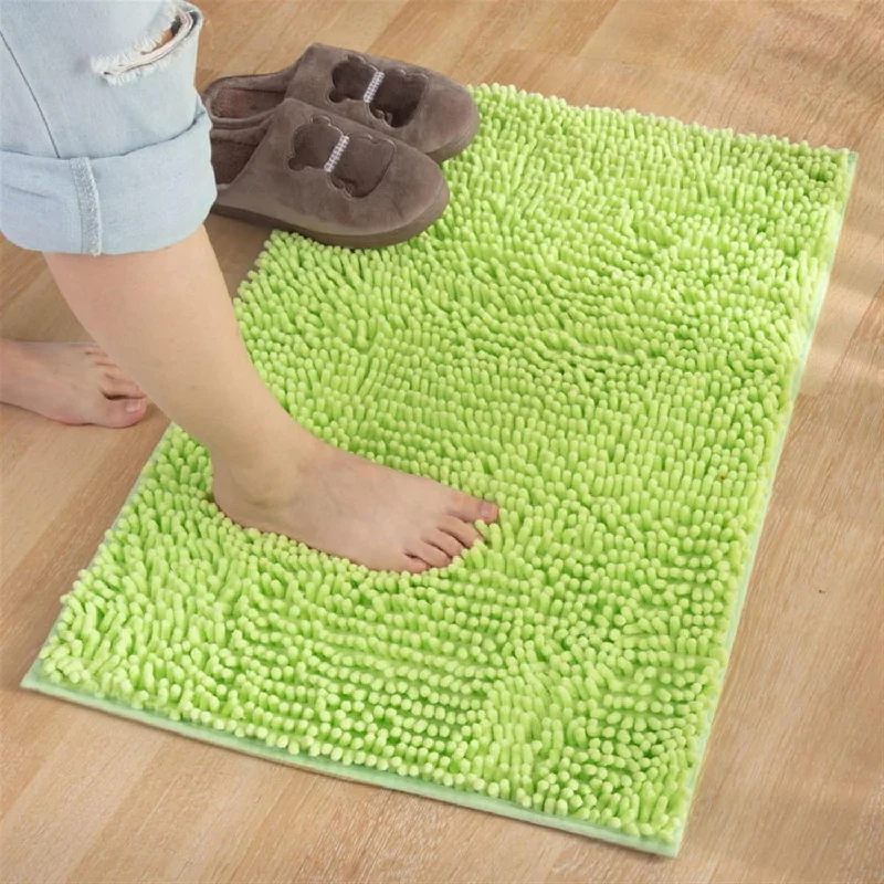 Limited Quantity Microfiber anti Slip Bath Mat-(2444)Green