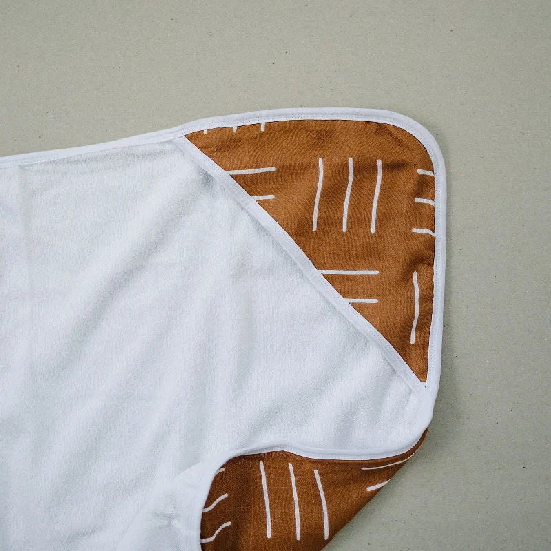 Flash Shopping Deal Mebie Baby Mustard Mudcloth Muslin Hooded Towel
